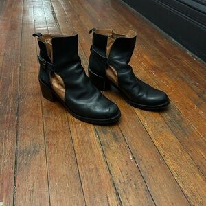 Chic Black and Tan Ankle Boots